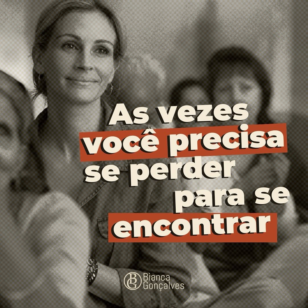 As vezes você precisa se perder para se encontrar